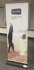The Green Vertical Banner Stand - Eco Rolla