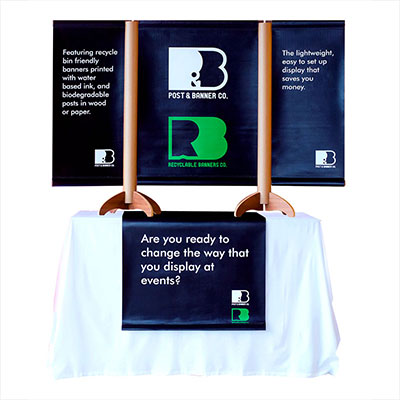 Boothster and Recyclable Banners Co proud to feature a Plethora of New, 100% Recyclable and Biodegradable Tradeshow Banner Stands