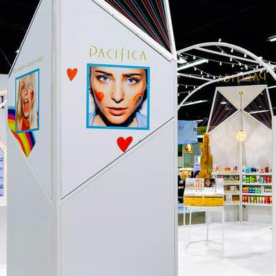 Boothster proud to work with Pacifica Beauty on their recent custom tradeshow booth at Natural Products Expo West